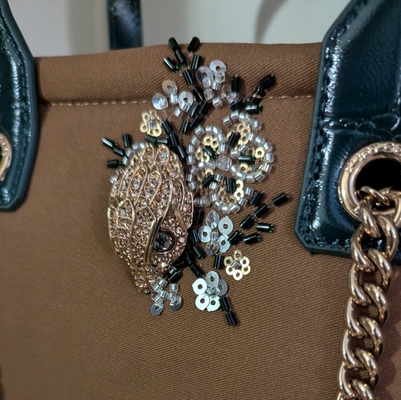 Kurt Geiger NWT Brown and Green Tote - Picture 5 of 11